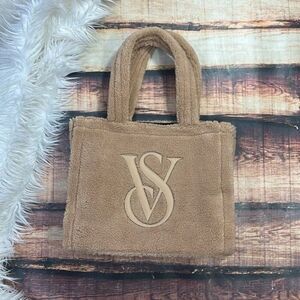 Victoria's Secret Plush Bag Sherpa Fur Teddy